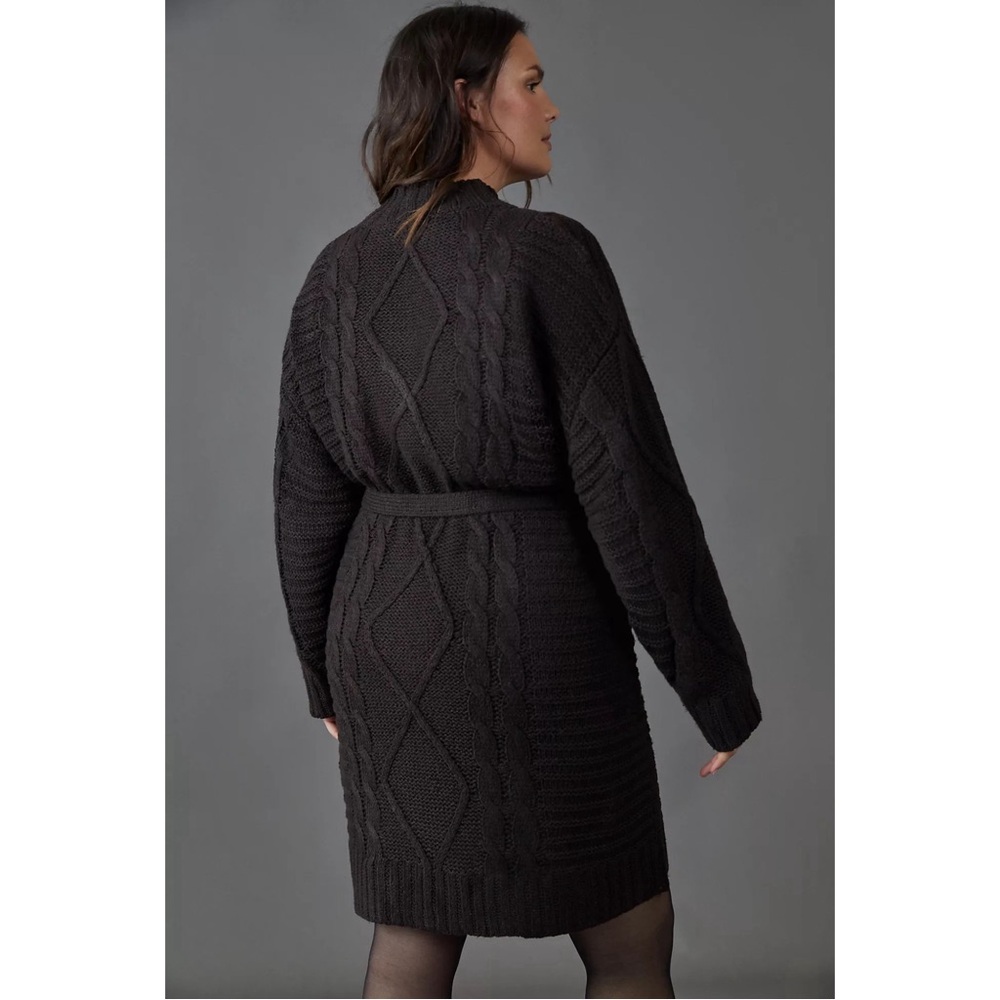 Anthropologie Amadi Leah Cable Knit Sweater Dress NWT SZ 1X - Picture 3 of 15
